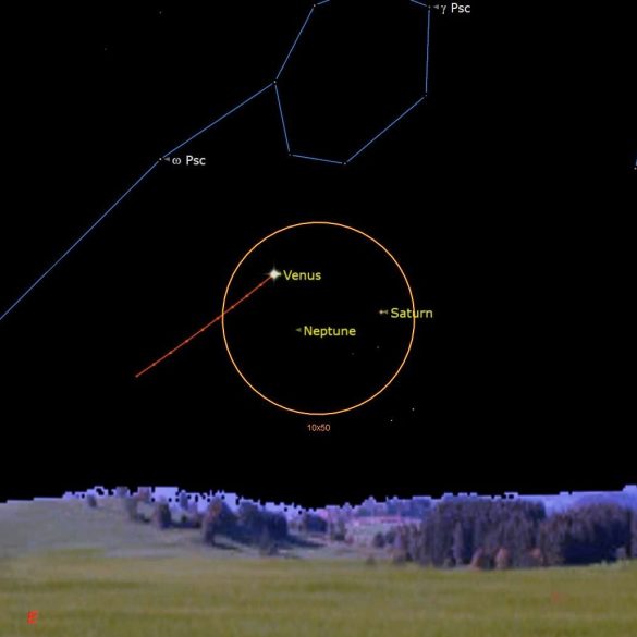 Rare Planetary Trio of Venus Saturn and Neptune Graces the Pre Dawn Sky on May 2