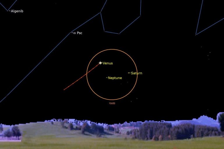 Rare Planetary Trio of Venus Saturn and Neptune Graces the Pre Dawn Sky on May 2